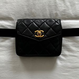 VINTAGE LAMBSKIN CHANEL BELT BAG